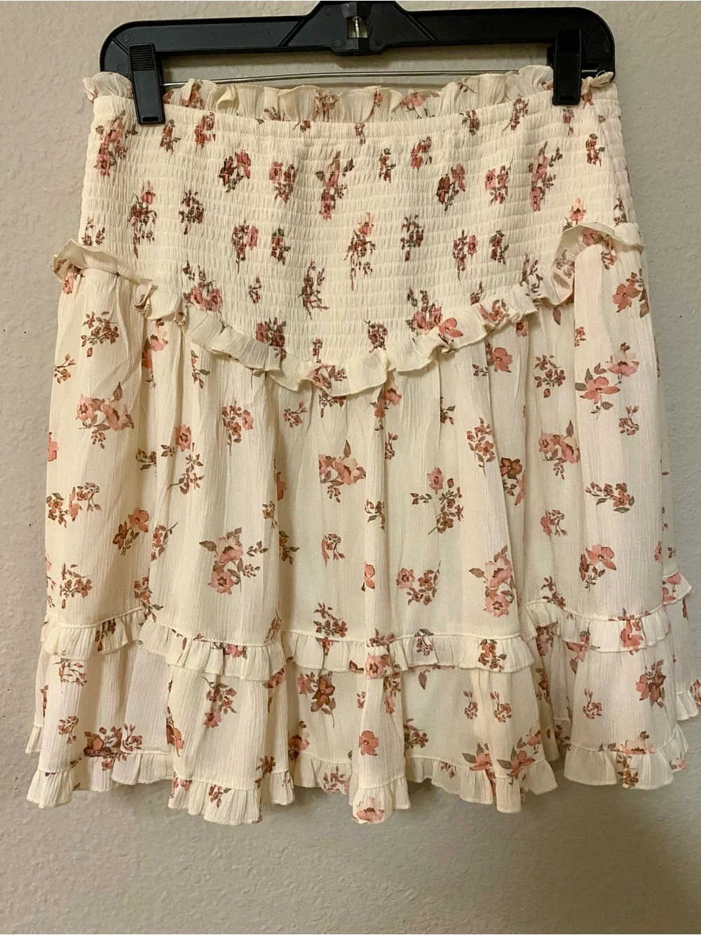 Tiered Floral Smocked Ruffled Mini Skirt - Size 0X - NWT
